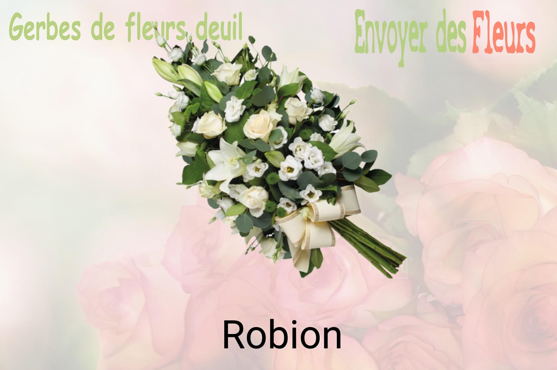 Gerbe de fleurs de deuil livrée à Robion